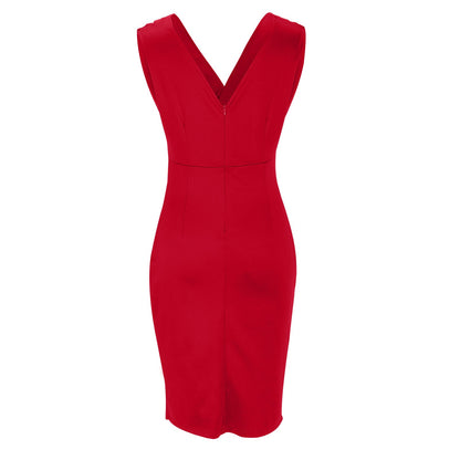 SORELI | Drapeado de punto vestido midi