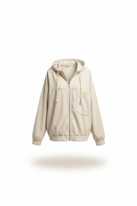 ORILISE | Sudadera pana con cierre frontal
