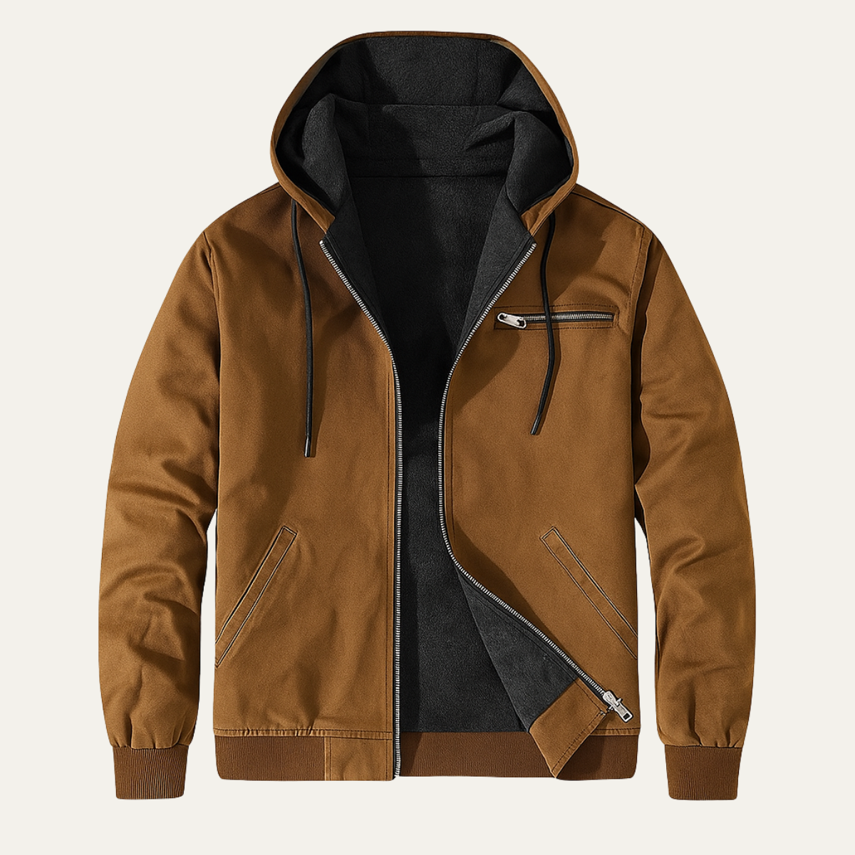 ALTIERIE | Chaqueta moderna con capucha y forro térmico para hombre
