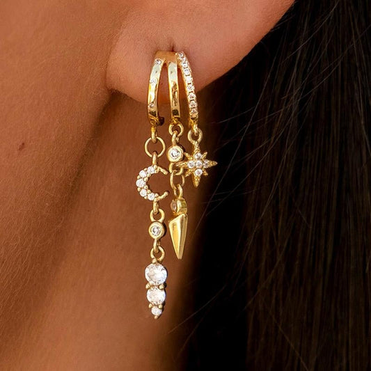 BLYRA | Pendientes de Oro con Charms – Refinados, Elegantes y Atemporales