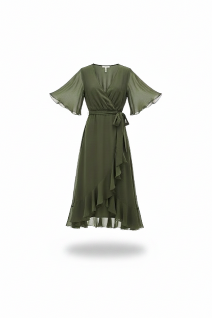 NEVAYA | Vestido transparente con escote en V