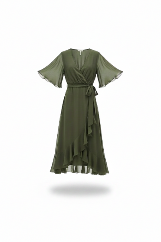 NEVAYA | Vestido transparente con escote en V
