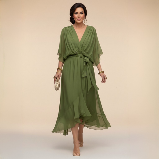 NEVAYA | Vestido transparente con escote en V