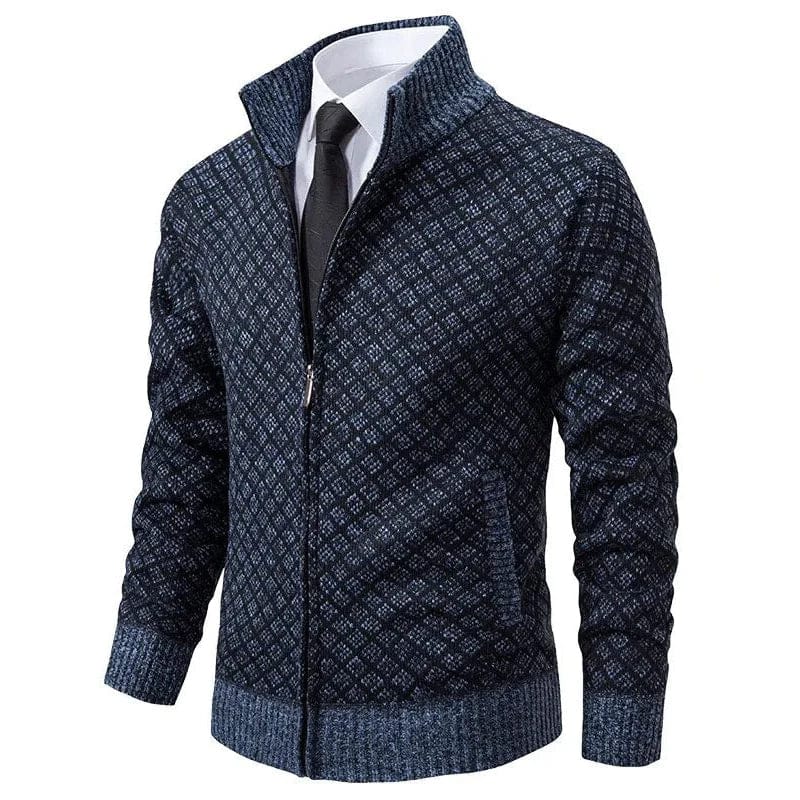 EVARNO | Suéter Masculino con Cierre Completo y Cuello Alto