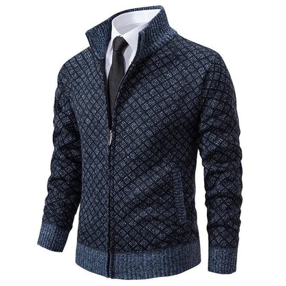 EVARNO | Suéter Masculino con Cierre Completo y Cuello Alto