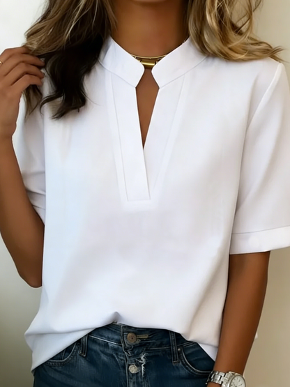 TALVEN | Cuello alto de punto camisa de manga corta