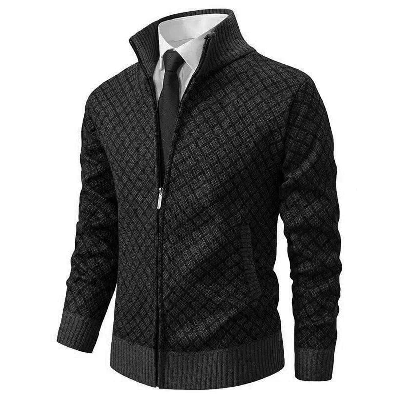 EVARNO | Suéter Masculino con Cierre Completo y Cuello Alto