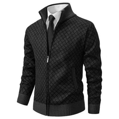 EVARNO | Suéter Masculino con Cierre Completo y Cuello Alto