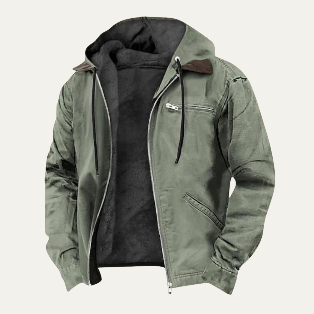 ALTIERIE | Chaqueta moderna con capucha y forro térmico para hombre