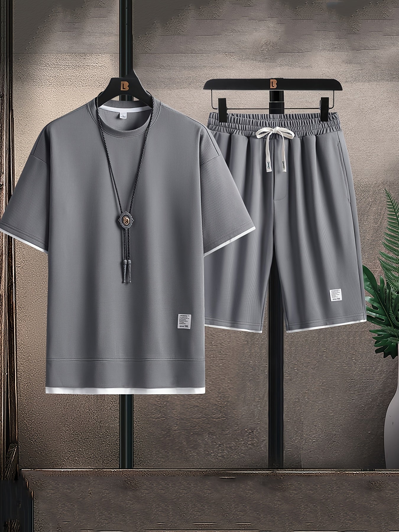 NERAVICO | Conjunto de Lounge de Tejido Waffle