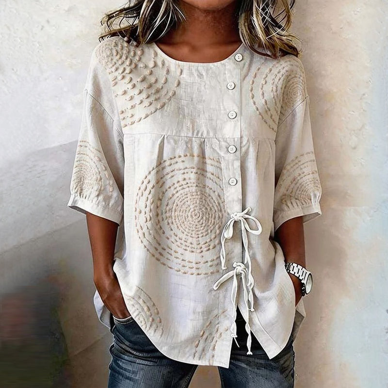 RILENA | Con cordones, de algodón, blusa