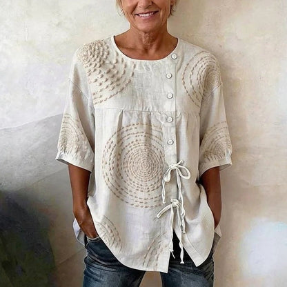 RILENA | Con cordones, de algodón, blusa