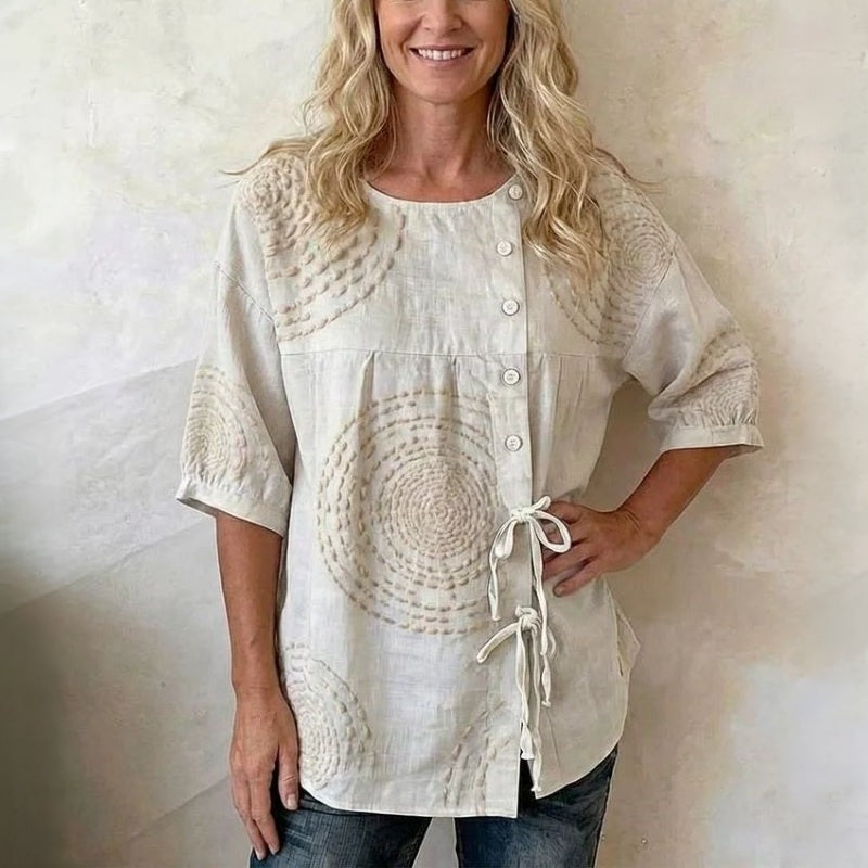 RILENA | Con cordones, de algodón, blusa