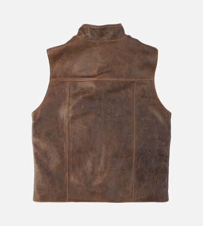 ARVION | Chaleco de Piel de Cordero Estilo Moto para Hombre