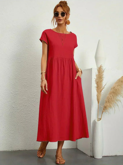 CALIRA | Midi de algodón vestido