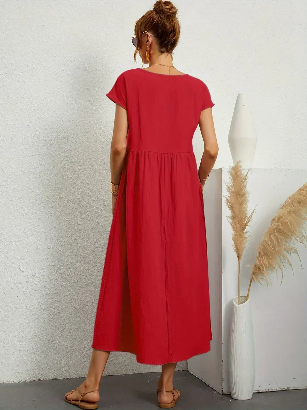 CALIRA | Midi de algodón vestido