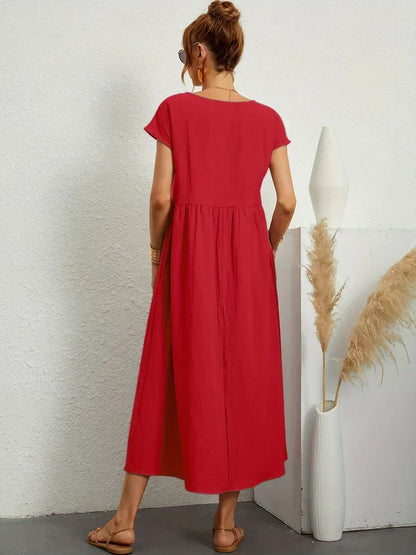 CALIRA | Midi de algodón vestido