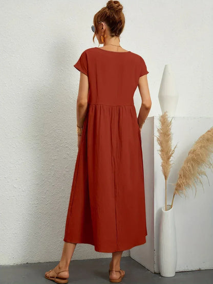 CALIRA | Midi de algodón vestido