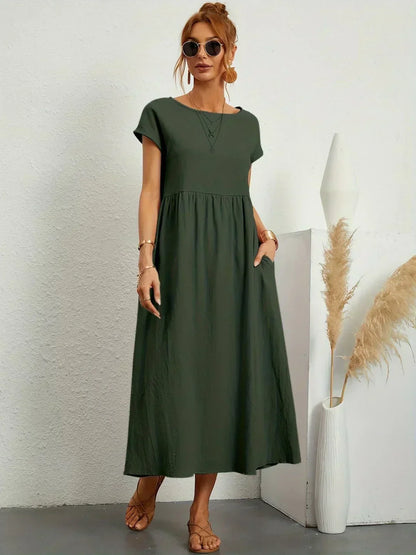 CALIRA | Midi de algodón vestido