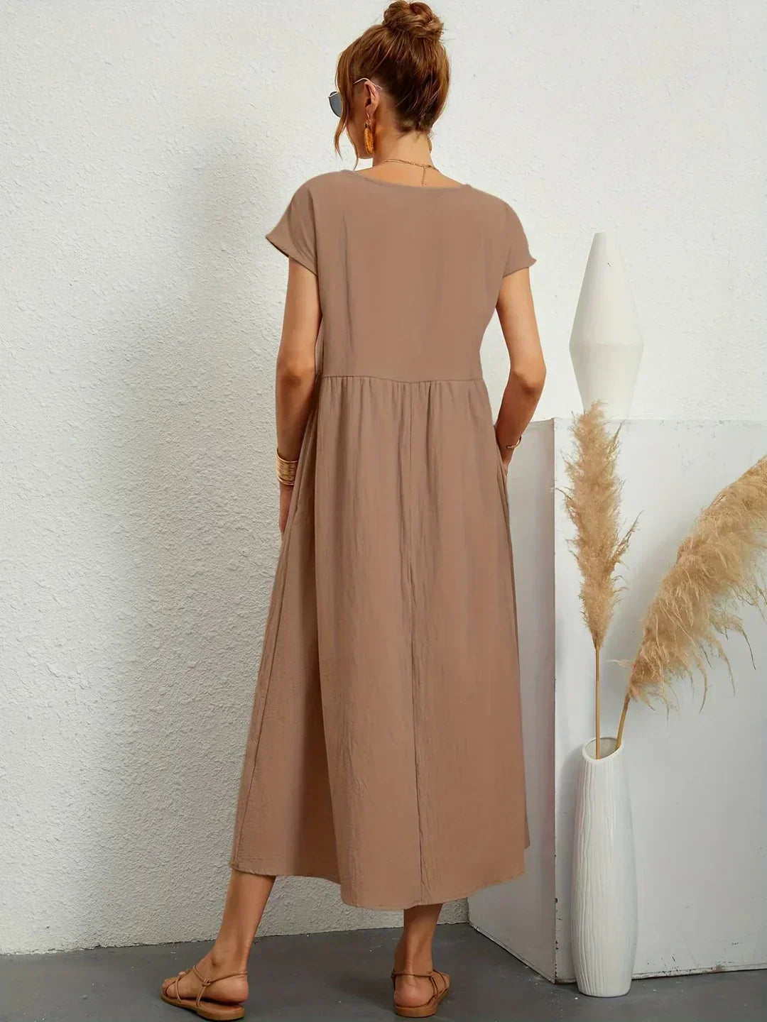 CALIRA | Midi de algodón vestido