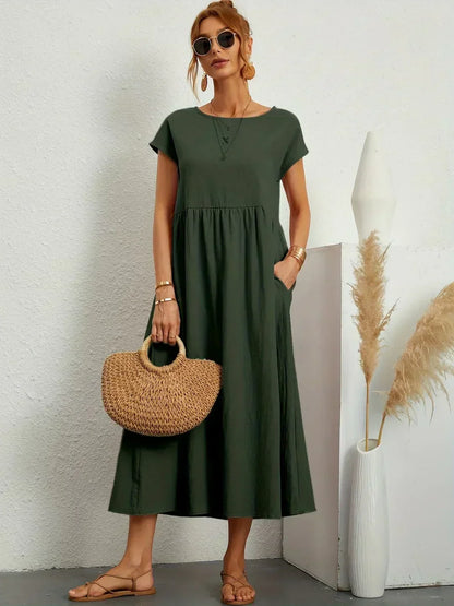CALIRA | Midi de algodón vestido
