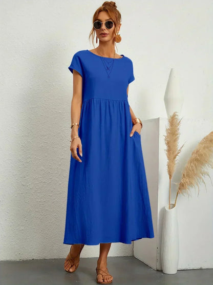 CALIRA | Midi de algodón vestido