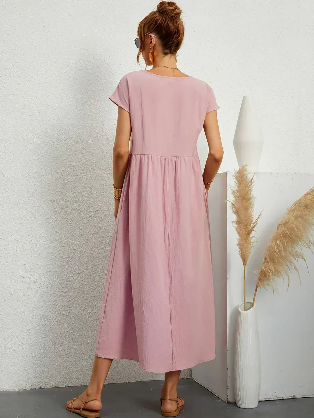 CALIRA | Midi de algodón vestido