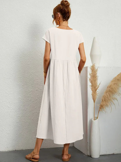 CALIRA | Midi de algodón vestido