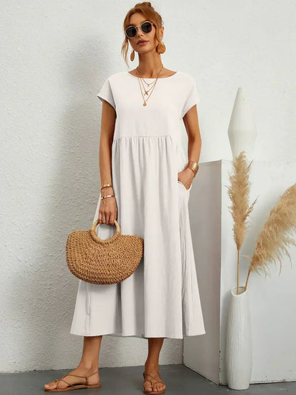 CALIRA | Midi de algodón vestido