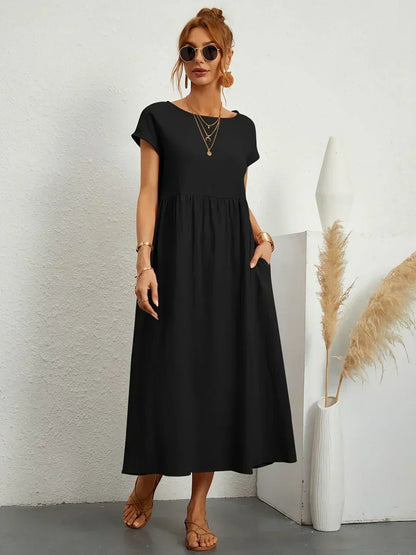 CALIRA | Midi de algodón vestido