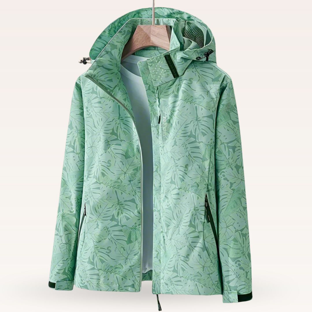 NALISE | Impermeable con estampado de hojas chamarra