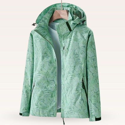 NALISE | Impermeable con estampado de hojas chamarra