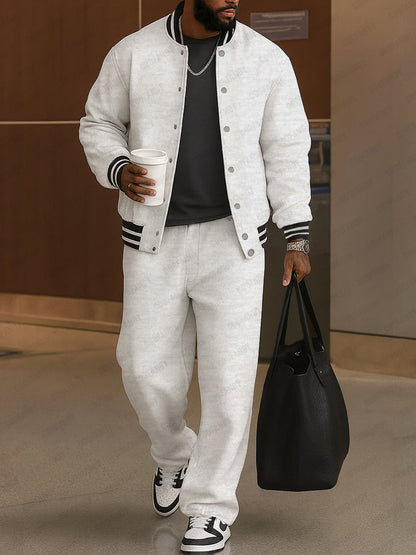 DEMERIO | Conjunto masculino elegante de chaqueta y pantalón a rayas