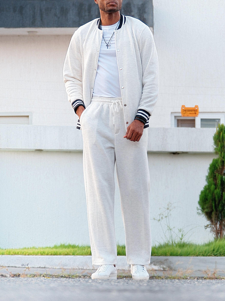 DEMERIO | Conjunto masculino elegante de chaqueta y pantalón a rayas