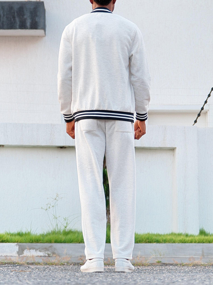 DEMERIO | Conjunto masculino elegante de chaqueta y pantalón a rayas