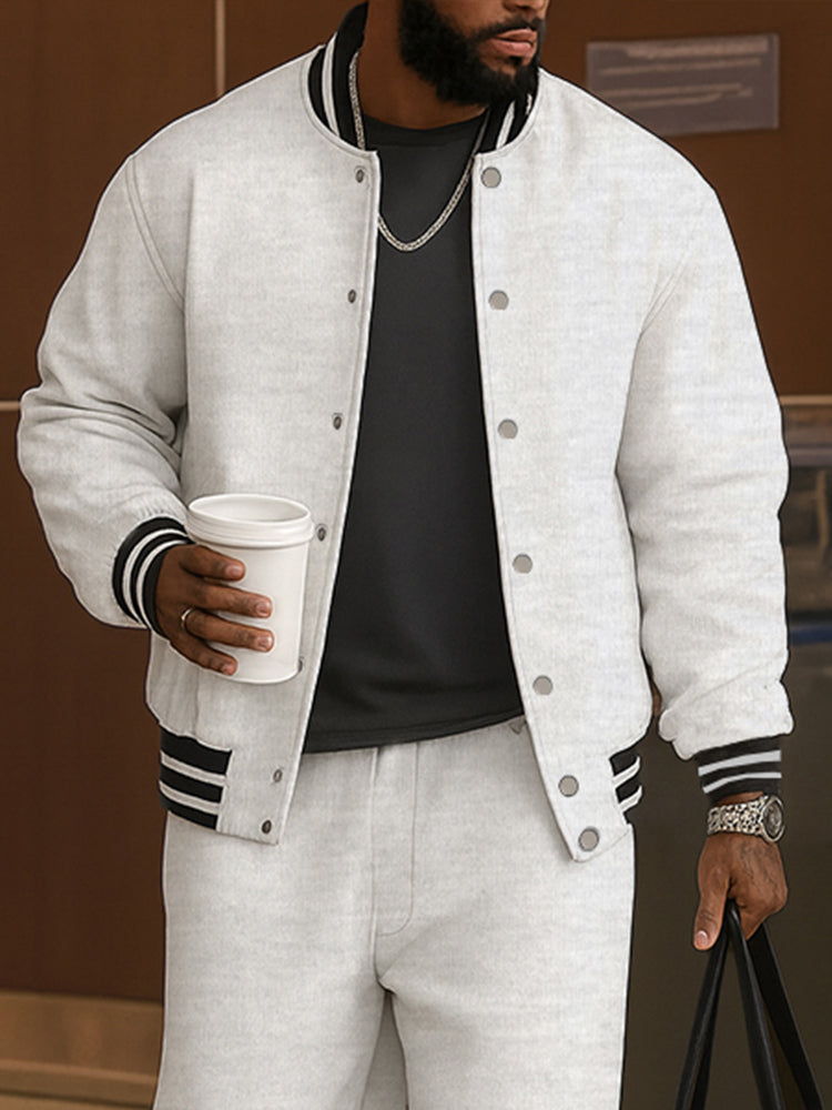 DEMERIO | Conjunto masculino elegante de chaqueta y pantalón a rayas