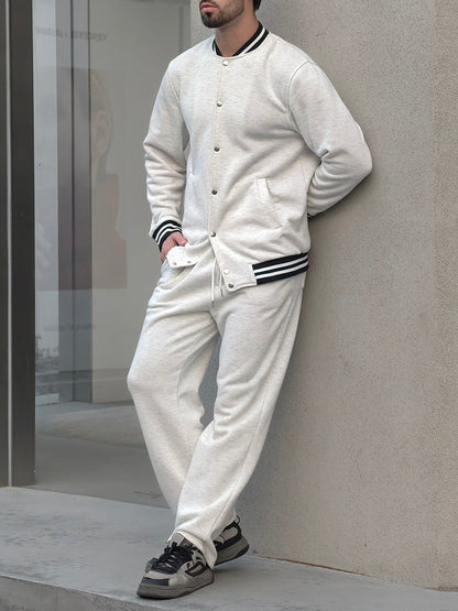 DEMERIO | Conjunto masculino elegante de chaqueta y pantalón a rayas