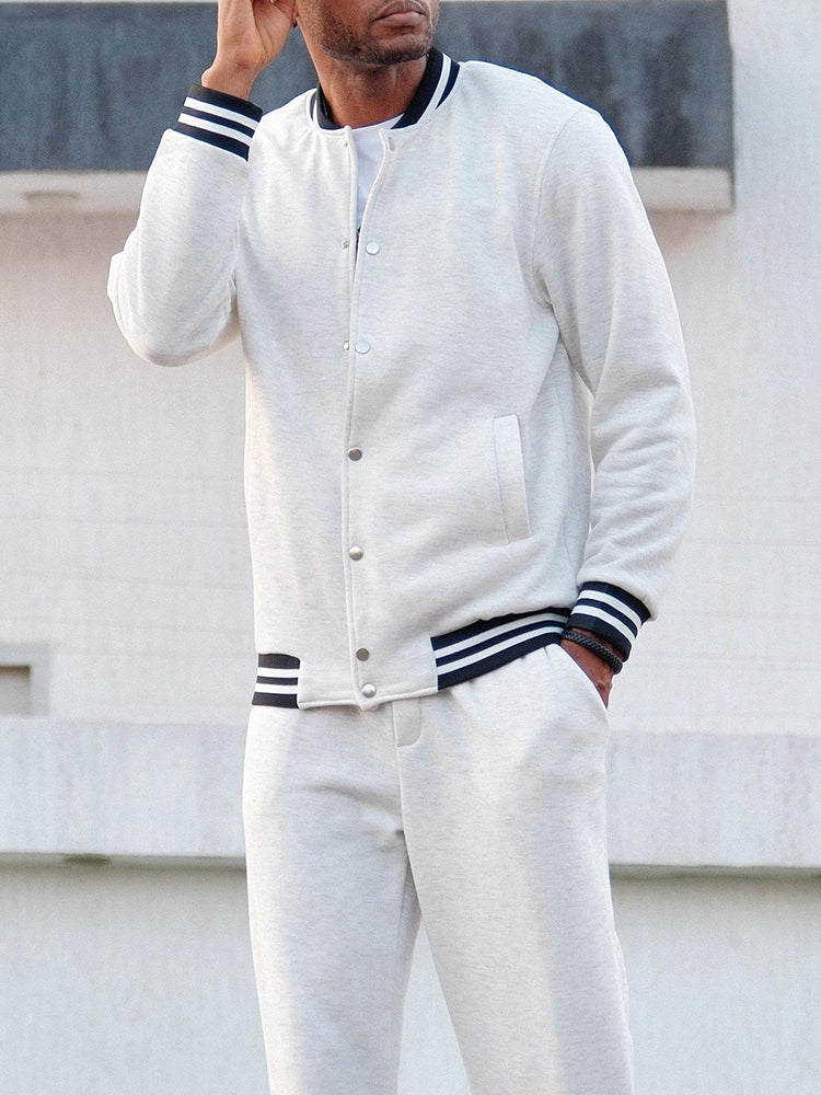 DEMERIO | Conjunto masculino elegante de chaqueta y pantalón a rayas