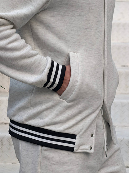 DEMERIO | Conjunto masculino elegante de chaqueta y pantalón a rayas