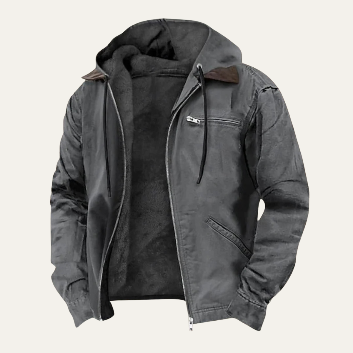ALTIERIE | Chaqueta moderna con capucha y forro térmico para hombre