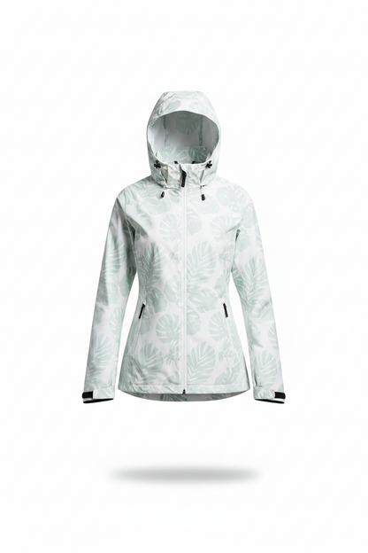 NALISE | Impermeable con estampado de hojas chamarra