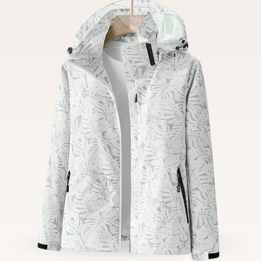NALISE | Impermeable con estampado de hojas chamarra