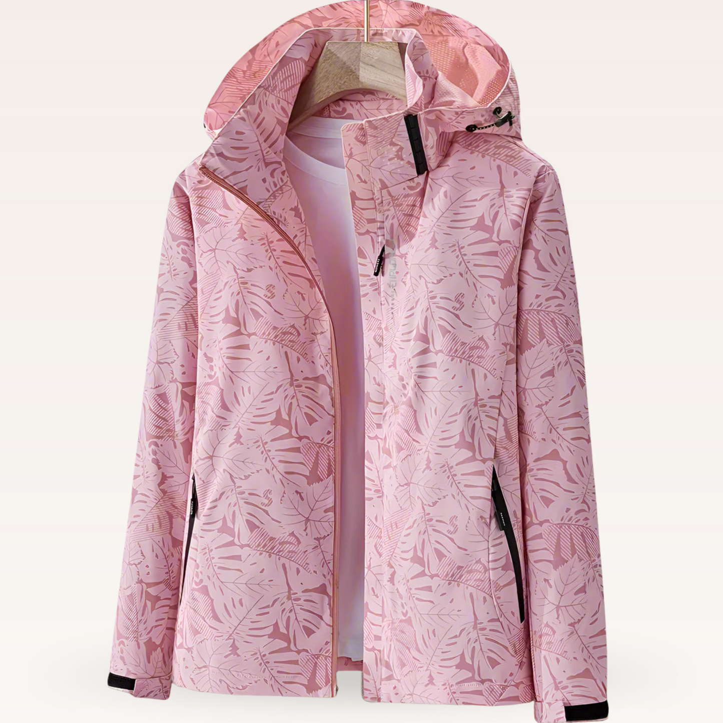 NALISE | Impermeable con estampado de hojas chamarra