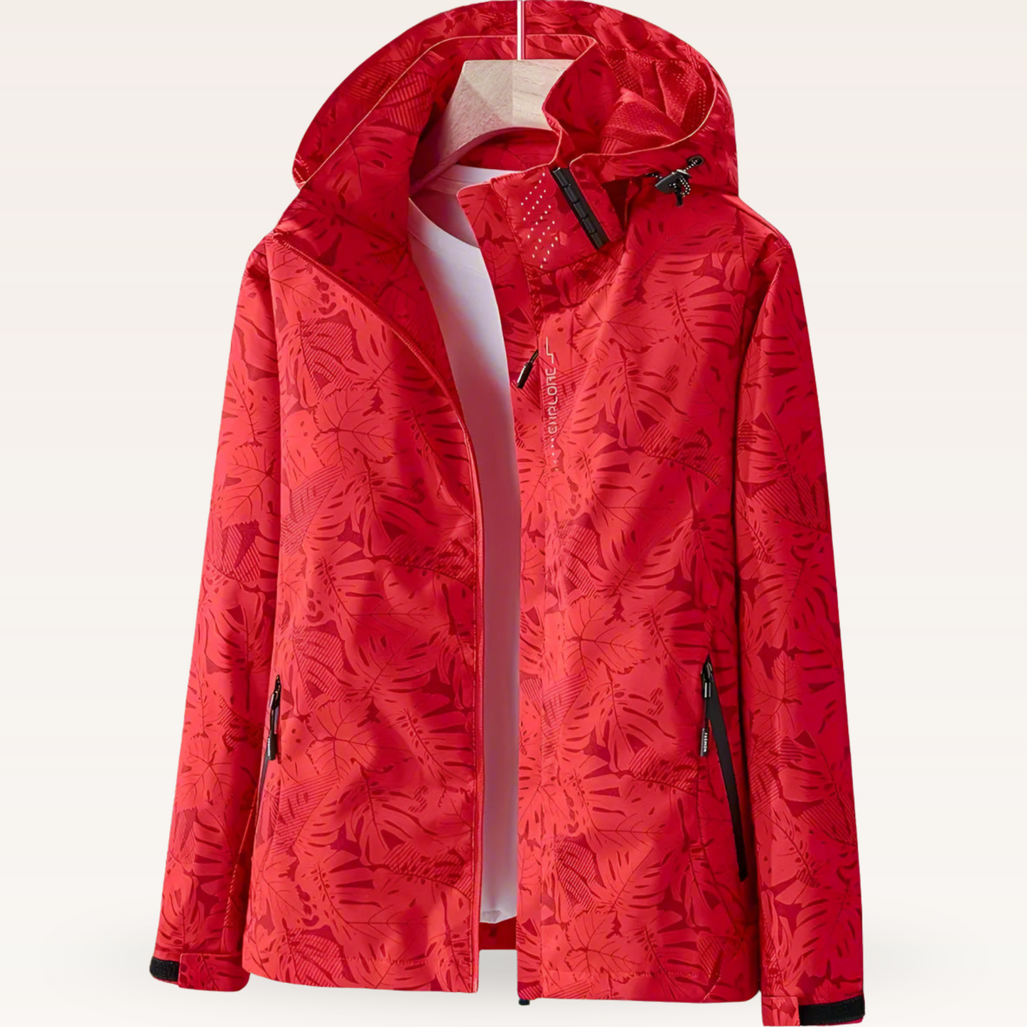 NALISE | Impermeable con estampado de hojas chamarra