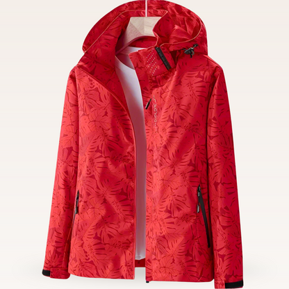 NALISE | Impermeable con estampado de hojas chamarra
