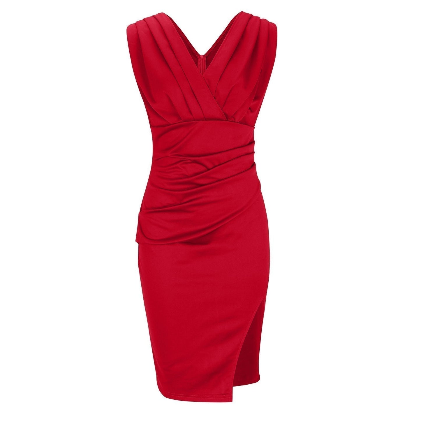 SORELI | Drapeado de punto vestido midi
