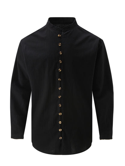 HAVIRON | Camisa Retro para Hombre de Manga Larga y Corte Suelto
