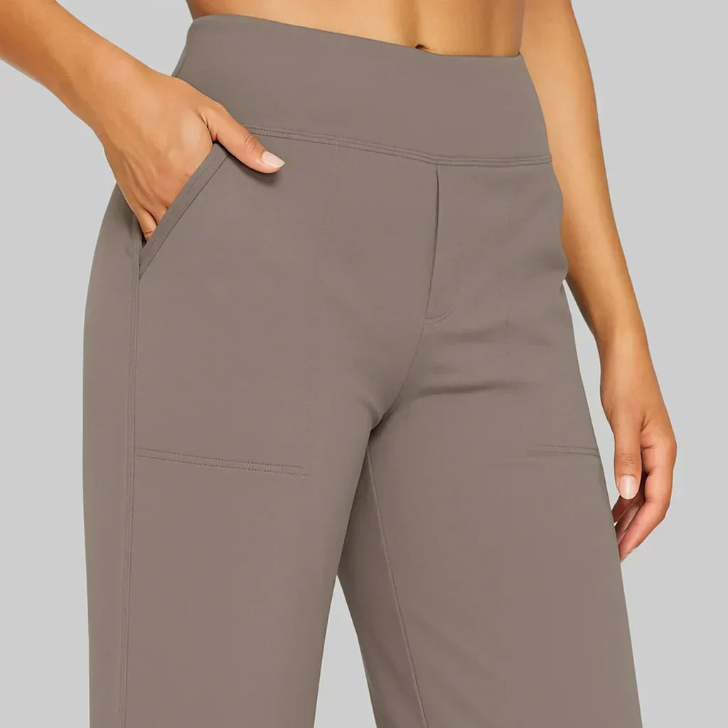 RYLENA | Tiro alto, tejido elástico, pantalones