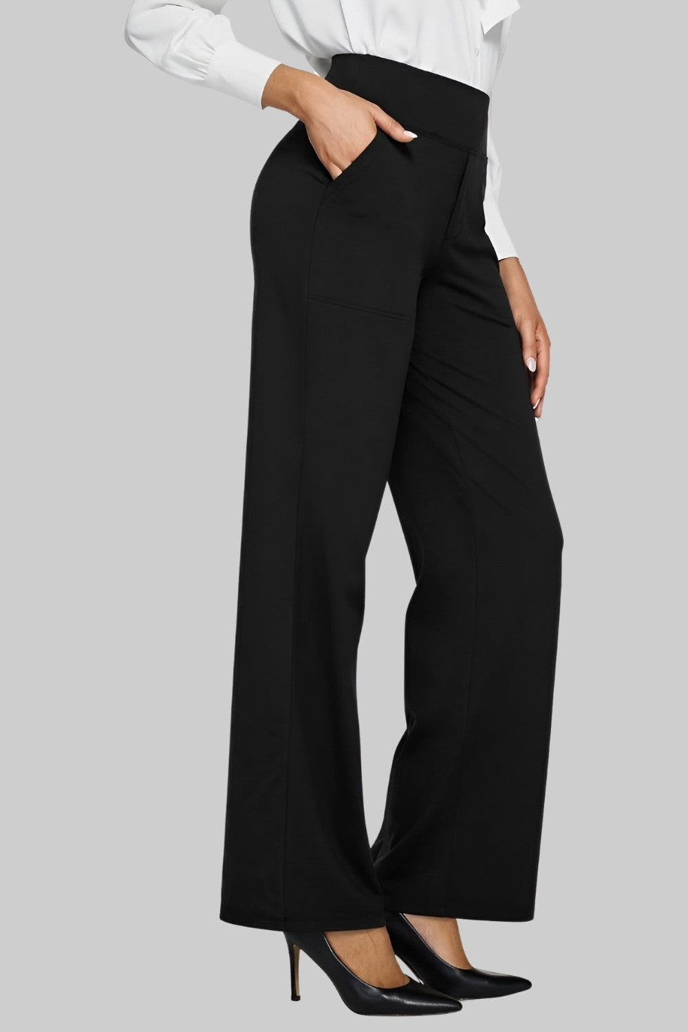 RYLENA | Tiro alto, tejido elástico, pantalones