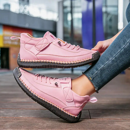 KEVARA | Punta ancha de cuero zapatos